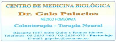 CENTRO DE MEDICINA BIOLÓGICA Dr. Galo Palacios
