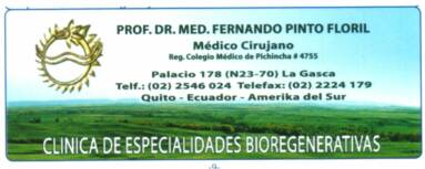 PROF. DR. MED. FERNANDO PINTO FLORIL – Médico Cirujano