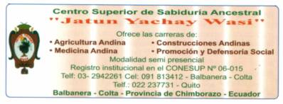 Centro Superior de Sabiduría Ancestral Jatun Yachay Wasi